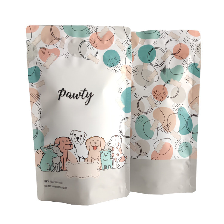 Custom flexible pouches for pet food packaging